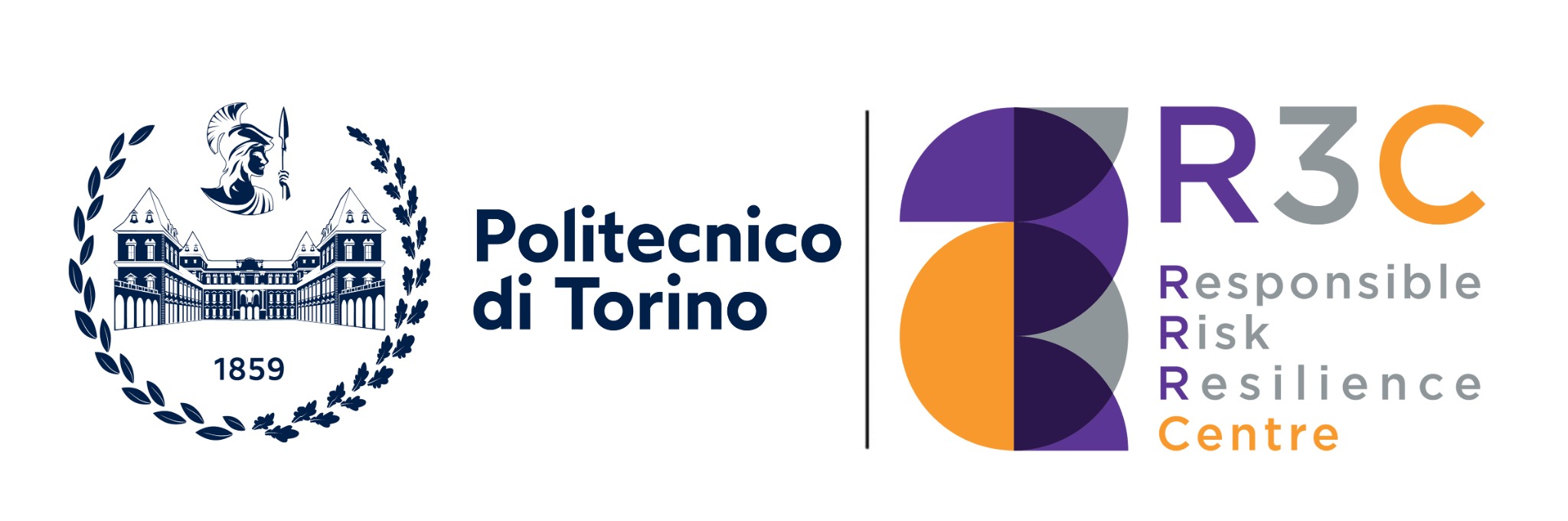 Politecnico di Torino and R3C Responsible Risk Resilience Centre logo